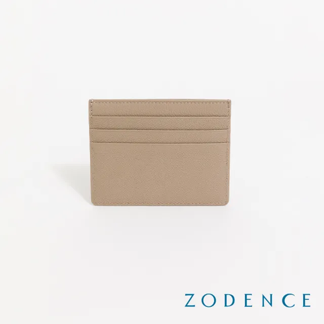 【ZODENCE 佐登司】LIZ進口牛皮輕薄卡片夾(卡其)