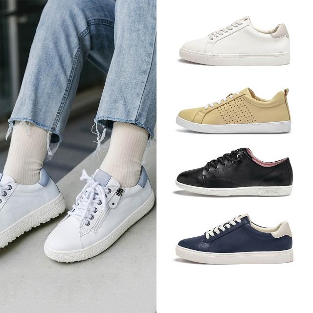 【TRAVEL FOX 旅狐】女鞋 百搭 日常休閒鞋 微厚底 柔軟真皮 環境友善 多款  