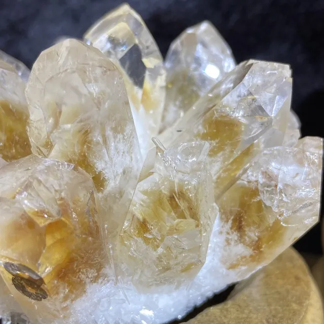 【Cozy 世界水晶原礦與茶】黃銀山晶花簇養晶晶品 28-1(具有增強財運功效)