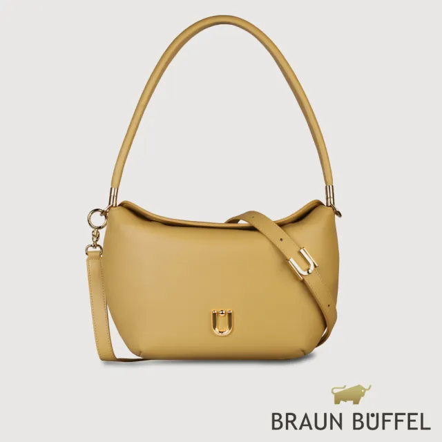 【BRAUN BUFFEL 德國小金牛】艾拉娜 小肩包-淺棕色(BF846-26-CR) 女包送禮推薦
