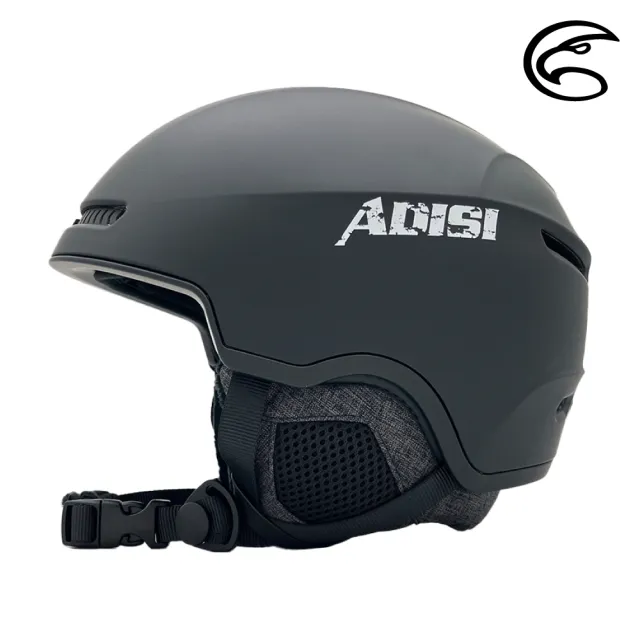 【ADISI】滑雪頭盔-霧黑-AS24141(滑雪 護具 防護 防摔 軟墊 舒適 透氣 保暖)