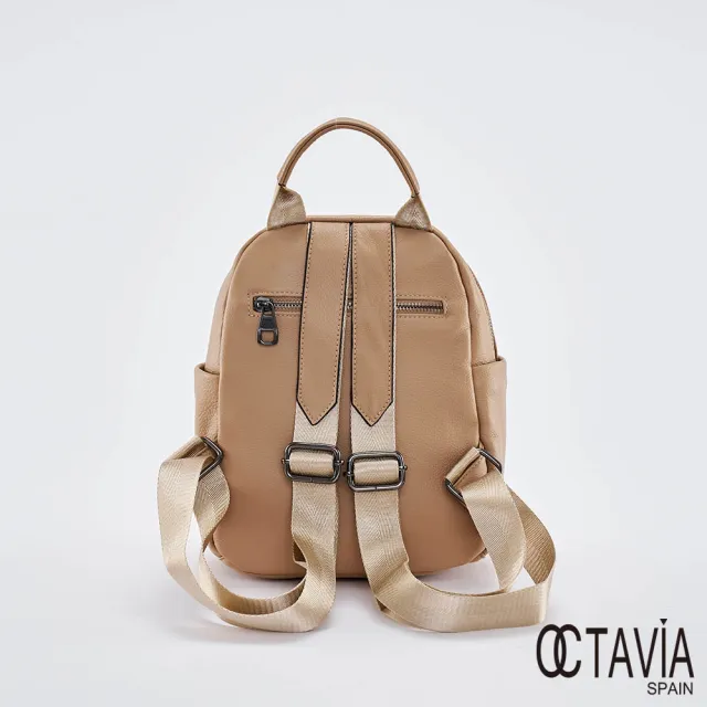 【OCTAVIA 8】雙11 OCTAVIA8 真皮- 童心粉彩系列 小型牛皮後背包 - 迷你奶杏(OCTAVIA 8 真皮新品