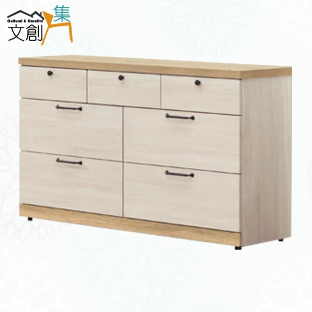 文創集文創集 威比爾雙色4尺七抽斗櫃