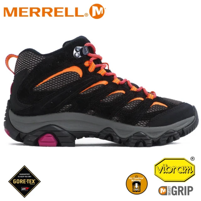 MERRELL 女 MOAB 3 MID GORE-TEX登山鞋《黑色》ML037204/健行鞋/健走(悠遊山水+)