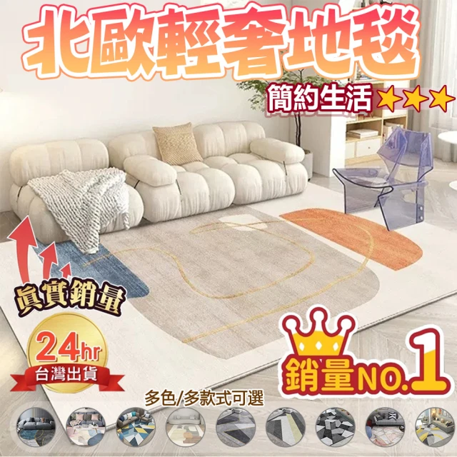 大海 兔兔絨地毯臥室床邊奶油風地墊 140×200cm(毛絨