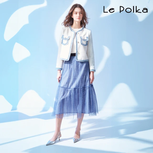 Le Polka 浪漫層次網紗長裙-女