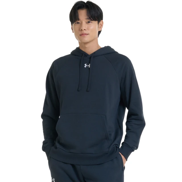 UNDER ARMOUR UA 男 Rival Fleece 長袖帽T_1379757-001(黑色)