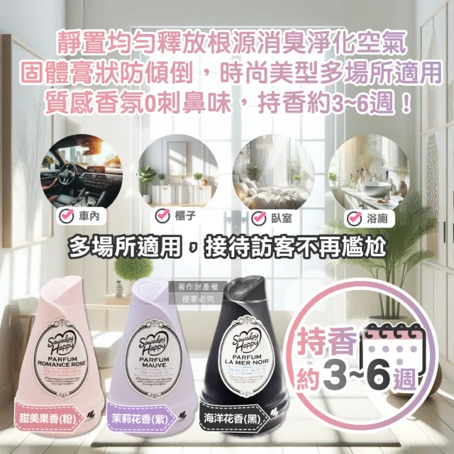 日本Kobayashi小林製藥】Sawaday Happy室內放置型固體消臭芳香劑120g