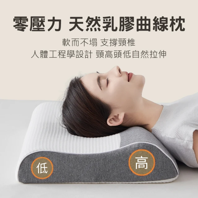班尼斯 兒童S曲線/成人低枕-天然乳膠枕•百萬馬來天然乳膠枕