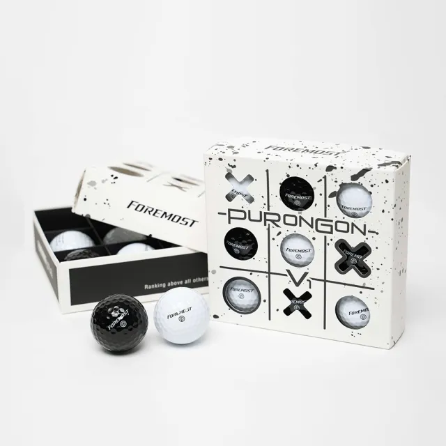 【Foremost】ProTourX3 PuRonGon V1 三層球 高爾夫球 9入(黑球 白球 色球 超遠距)