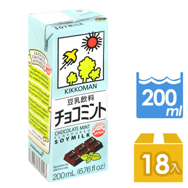 【龜甲萬】龜甲萬豆乳-巧克力薄荷風味200gx18入/箱