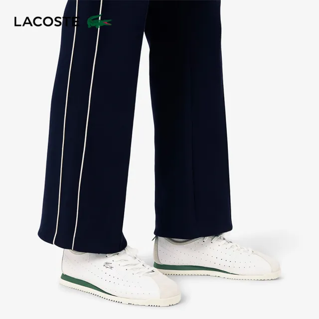 【LACOSTE】男鞋- Club-Low皮革沖孔復古運動休閒鞋(白色/墨綠配色)