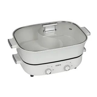 【SAMPO 聲寶】6.2L大容量雙調溫饗食鴛鴦鍋(TQ-LA65W)