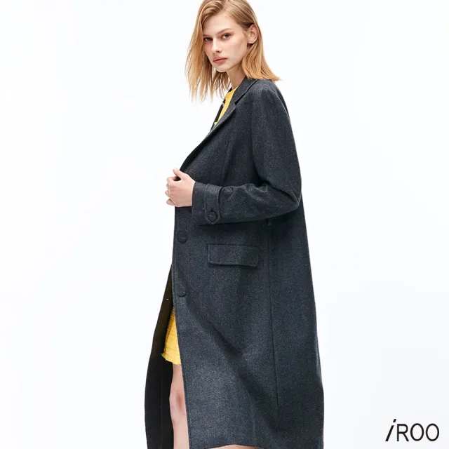 【iROO】加長版西裝式大衣