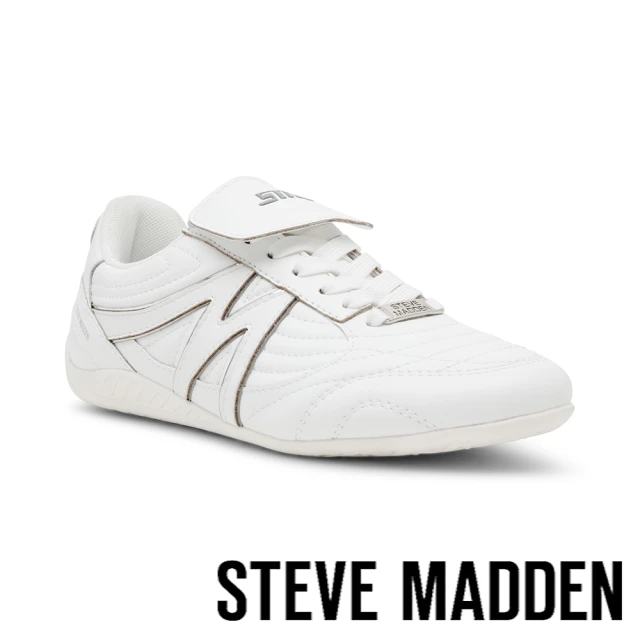 steve madden FREEKICK 車線拼接M字休閒鞋(白色)