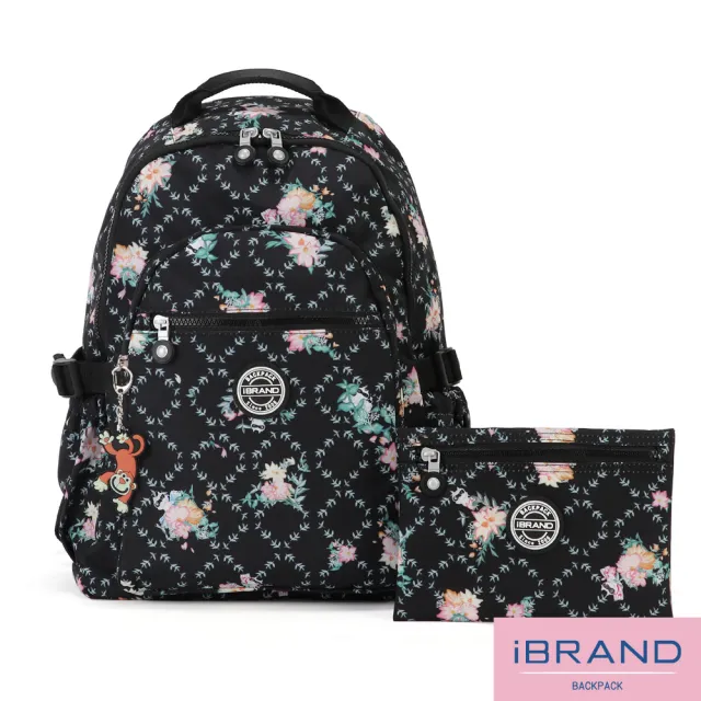 【iBrand】雙11 簡約超輕盈尼龍口袋後背包(喵星花園)