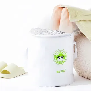 【YAOCHEN 瑤辰】防傾倒加高足浴桶-帶蓋(薰蒸泡腳桶 折疊泡腳袋 保溫泡腳桶)