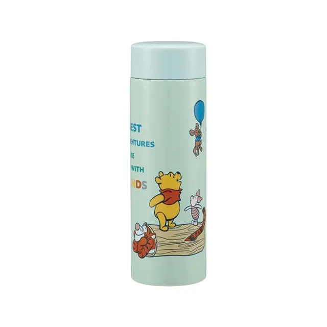 【小禮堂】SKATER 小熊維尼 超輕量不鏽鋼保溫杯 350ml STYL4 - 好友款(平輸品)