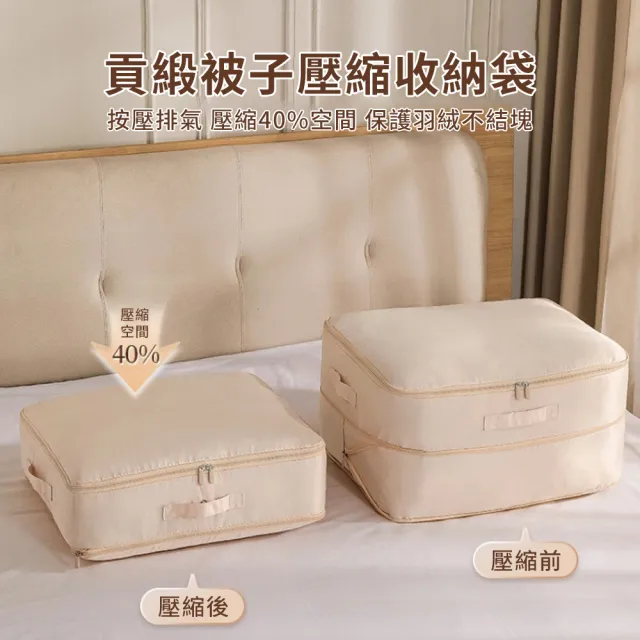 【Starshop】棉被收納壓縮袋 羽絨外套衣服整理袋 衣物收納袋 被子收納袋 旅行壓縮收納袋 拉鏈壓縮收納包