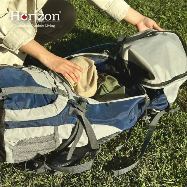 【Horizon 天際線】Outdoor極限探索登山後背包 60L(贈防雨罩/大容量/舒適減壓/雙開口主倉/耐磨防潑水)