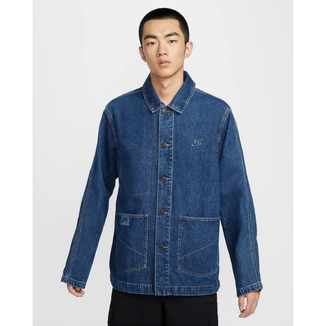 NIKE 耐吉 休閒外套 單寧外套 夾克 男款 AS M NL DENIM COAT GCEL(HQ1469441)