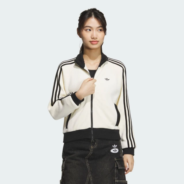 adidas 愛迪達 外套 女 運動立領外套 寬鬆 三葉草 亞規 WOMEN COLOR JKT 白黑 JN0722