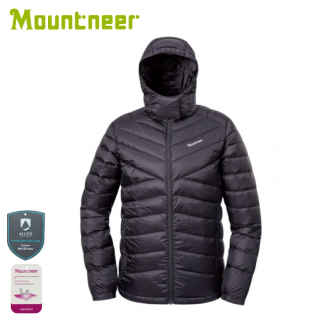 Mountneer 山林 男 800FP 鵝絨外套《黑》52J01/登山/羽絨外套/防寒外套/防潑水/防風(悠遊山水+)