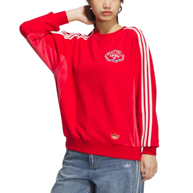 adidas 愛迪達 圓領長袖T恤 運動 休閒 CNY新品 LNY W CREW 女 - JL8424