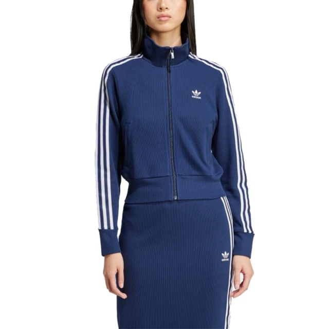 adidas 愛迪達 運動外套 經典 休閒 KNITTED TOP 女 - JD4605