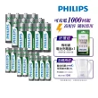 【Philips 飛利浦】低自放鎳氫充電電池3號4入*3+4號4入*3(贈USB 4槽智慧型充電器)
