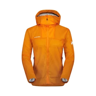 【Mammut 長毛象】Flex Air IN Hooded Jacket AF Women 輕量化纖防潑水連帽外套 柑桔橘 女款 #1013-03010