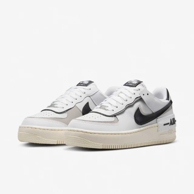 NIKE 耐吉 休閒鞋 Wmns Air Force 1 Shadow 灰 黑 白 女鞋 拼接 AF1(DZ1847-110)