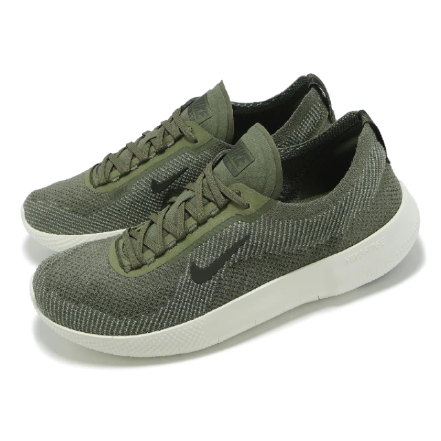 NIKE 耐吉NIKE 耐吉 慢跑鞋 Free 2025 男鞋 橄欖綠 白 Flyknit 緩震 運動鞋(HF1078-200)
