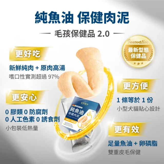 【PawsMed 毛掌醫學】狗貓保健肉泥 6gx30包(犬貓保健 犬貓零食)