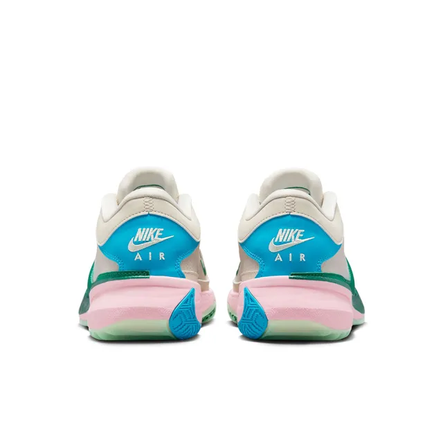 【NIKE 耐吉】籃球鞋 運動鞋 ZOOM FREAK 5 EP 男鞋 字母哥 白綠粉 實戰(DX4996100)