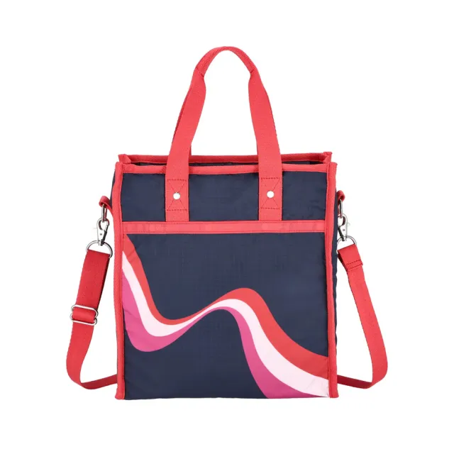 【Lesportsac】中型直式托特包 購物袋 送禮 禮物 推薦 女包(復古波浪)