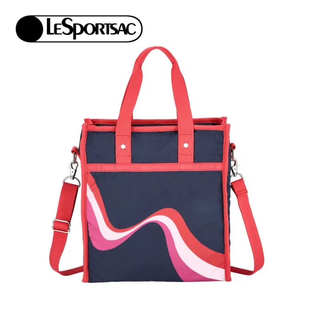 【Lesportsac】中型直式托特包 購物袋 送禮 禮物 推薦 女包(復古波浪)