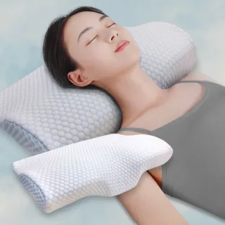 【Beroso 倍麗森】買一送一透氣護頸防鼾記憶枕頭-金絲款/涼感款(10cm 支撐頸部 護頸枕 尾牙禮物)