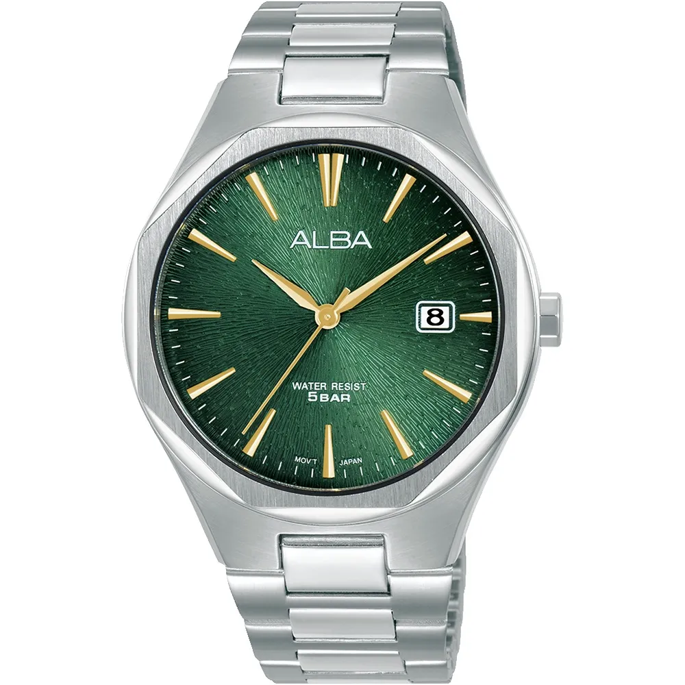 【ALBA】PRESTIGE 八角時尚手錶-40mm 橄欖綠新登場(AS9U55X1/VJ42-X370Q)