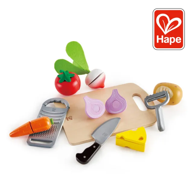 【Hape】木製蔬菜切切樂(益智成長/家家酒玩具/木製玩具/木頭玩具/扮扮家酒)