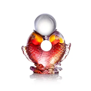 【琉璃工房】雙魚轉如意 入厝禮生日禮物(畢業/禮品/典藏/水晶/琉璃/祝福)