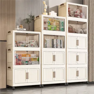 【ONE HOUSE】品匠雙開磁吸折疊收納櫃/收納箱_規格任選 1入(70寬 350L-五層/80寬 400L-四層)