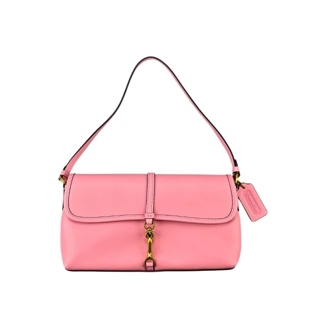 COACH 金屬LOGOG荔枝紋皮革直式單肩後背包/胸包/男