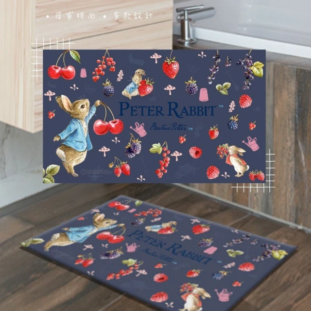 PETER RABBIT 比得兔 45X75cm 加大 硅藻土 軟地墊(FZ-U22PR-02-45X75莓果季)