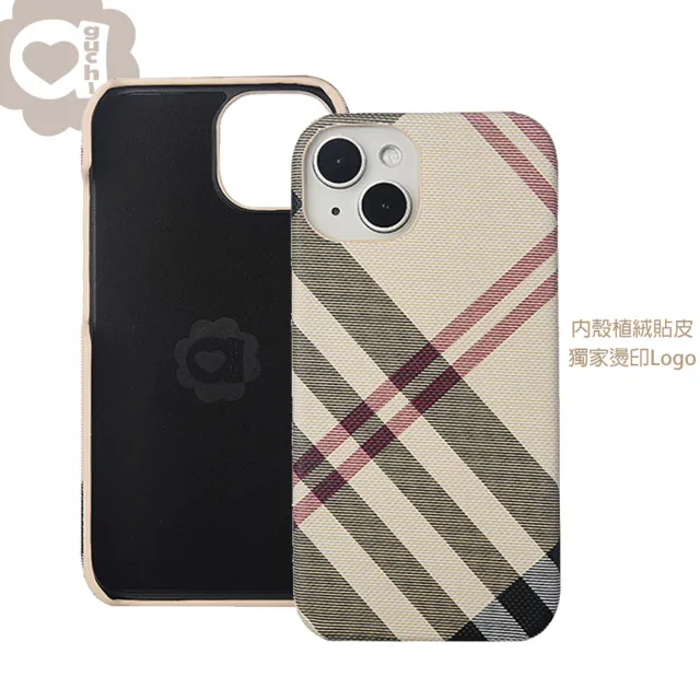 【Aguchi 亞古奇】Samsung A54/A34/A14 英倫格紋氣質背蓋手機殼/保護殼 - 米色 獨家限量發行