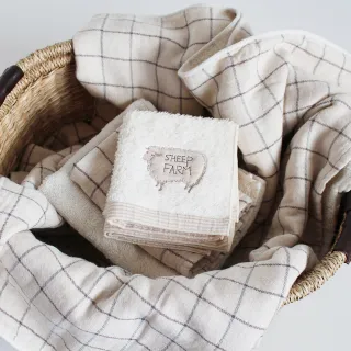 【KONTEX】日本今治有機棉小手帕小毛巾(100% 日本製、Fluffy系列綿羊/大象)