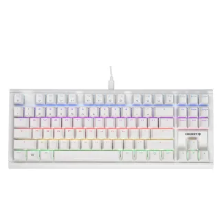 【Cherry】Cherry MX 1.1 RGB TKL MX2A 白正刻 紅軸(87鍵 TKL 二代軸 RGB 懸浮式 機械軸 鍵盤 電競)