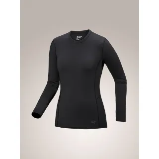 【Arcteryx 始祖鳥官方直營】女 Rho 刷毛內層圓領衫(黑)