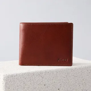 【FOCUS】經典原皮簡約8卡左右翻男短夾FTB2205(義大利植鞣革/頭層牛皮)