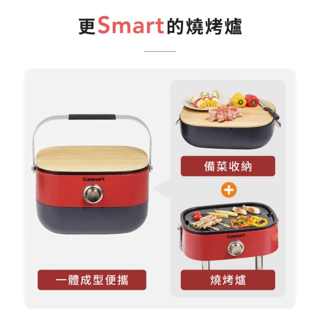 【Cuisinart 美膳雅】便攜式戶外燒烤爐(CGG-750TW)